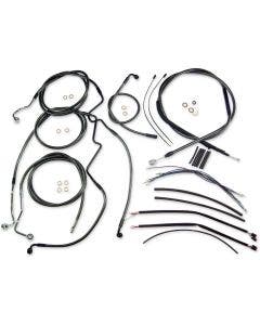 Magnum Black Pearl Complete 12"-14" Handlebar Installation Kit 14-15 FLHR W/ ABS