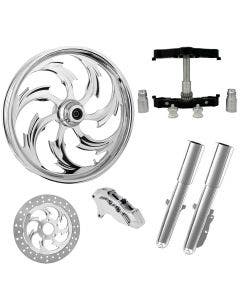 Assault Chrome 23" Wheel Tire Single Side w/ Raked Triple Trees Lowers & Sliders