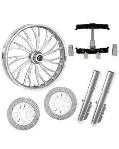 Axxis Chrome 23" Wheel Tire Dual Rotors w/ Raked Triple Trees Lowers & Sliders