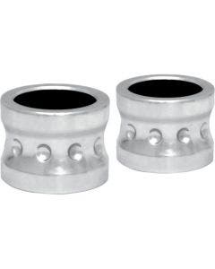 Covingtons Customs Chrome Dimpled Front Axle Spacers Harley FLH 08-17 W/O ABS