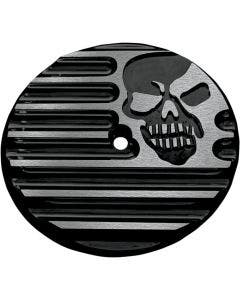Covingtons Customs Black Machine Head Insert w/ Oval OEM Air Cleaner for Harley 