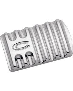 Covingtons Customs Chrome Finned Rear Brake Lever Pedal Pad Harley FLH & FLST