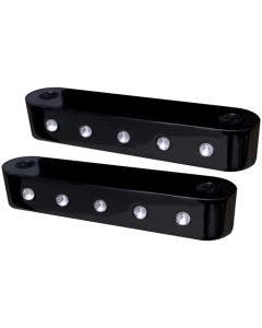 Covingtons Black Dimpled Front Fender Spacers Harley Touring FLH/T 14-20