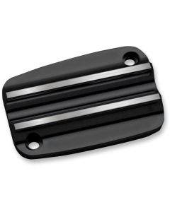 Covingtons Customs Black Finned Front Brake Master Cylinder Cover Harley 13-19