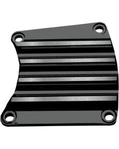 Covingtons Customs Black Finned Primary Inspection Cover Harley FLH/T 85-06