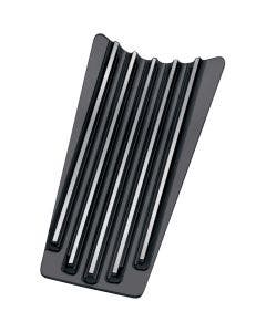 Covingtons Customs Finned Black Dash Insert Cover for Harley FLHT FLT 89-07