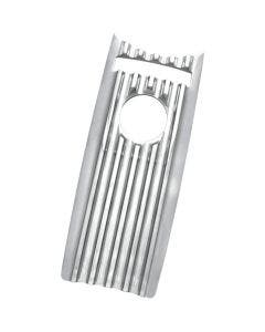 Covingtons Customs Finned Chrome Dash Insert Cover Harley Road King FLHR 08-17