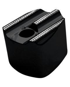 Covingtons Finned Black Diamond Edge Ignition Switch Knob Cover Harley 14-17
