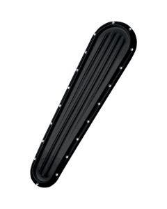Covingtons Customs Dimpled Black Dash Insert Cover Harley FLHX FLTRX 08-17