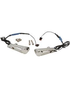 Covingtons Customs Chrome Flush Front Billet Turn Signals Harley FLTR 15-17