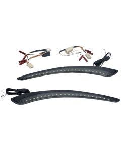 Custom Dynamics Black Sequential LED Fairing Trim Turn Signals Batwing FLH 06-13