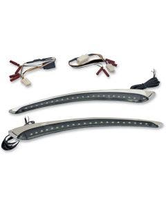 Custom Dynamics Chrome Sequential LED Fairing Trim Turn Signals Batwing FL 06-13