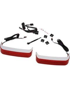 Custom Dynamics CD-SBSEQ-SS6-CR Chrome/Red Saddlebag LED Accent 10-13 Touring