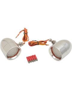 Custom Dynamics CDBB-15 Chrome Bullet Dual Color Signal/Brake Lights Universal