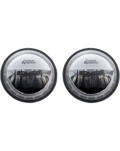 Custom Dynamics CDTB-45-IH-C Chrome Tru-Beam 4.5" LED Passing Lamps 15-19 Indian