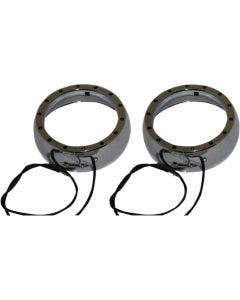 Custom Dynamics CDTB-45TR-1C Chrome Trim Rings w/ LED DRL Turn Signal 14-19 FLHT
