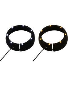 Custom Dynamics CDTB-45TR-2B Black Trim Rings w/ LED DRL Turn Signal 06-13 FLHT