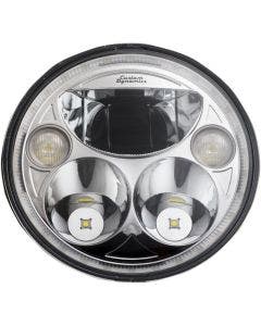 Custom Dynamics CDTB-7-IF-C Chrome Tru-Beam 7" LED Headlight 15-19 Indian 