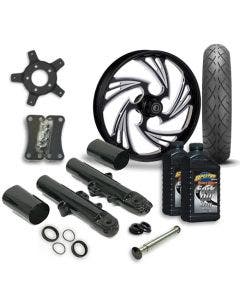 RC 21 Crisis Wheel Tire & Complete Eclipse Front End Package Harley 14-19 FLH