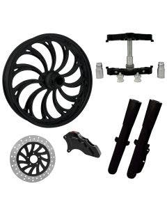 Calypso Black 23" Wheel Tire Single Side w/ Raked Triple Trees Lowers & Sliders