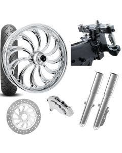RC 26 Calypso Chrome Wheel Tire Neck Rake Front End Package Harley Single Side