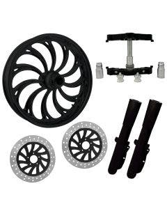 Calypso Black 23" Wheel Tire Dual Rotors w/ Raked Triple Trees Lowers & Sliders