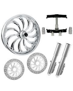 Calypso Chrome 23" Wheel Tire Dual Rotors w/ Raked Triple Trees Lowers & Sliders