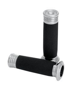 Performance Machine PM Chrome Elite Merc Hand Grips Harley Cable Throttle