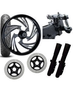 RC 26 Crisis Eclipse Wheel Tire Neck Rake Front End Package Harley Dual Disc