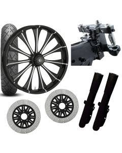 RC 26 Cynical Eclipse Wheel Tire Neck Rake Front End Package Harley Dual Disc