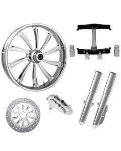 Cypher Chrome 23" Wheel Tire Single Side w/ Raked Triple Trees Lowers & Sliders