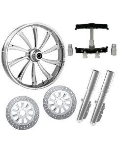 Cypher Chrome 23" Wheel Tire Dual Rotors w/ Raked Triple Trees Lowers & Sliders