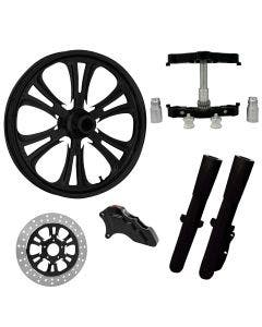 Czar Black 23" Wheel Tire Single Side w/ Raked Triple Trees Lowers & Sliders