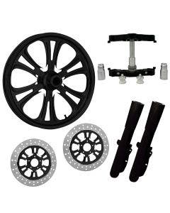 Czar Black 23" Wheel Tire Dual Rotors w/ Raked Triple Trees Lowers & Sliders