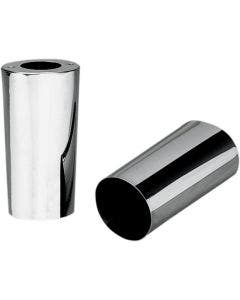 Drag Chrome Smooth Stock Length Fork Repl OEM Upper Slider Covers 84-13