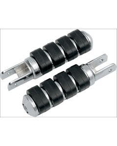 Kuryakyn Chrome Small ISO-Pegs with 5/8" Female Mount Adapters Universal