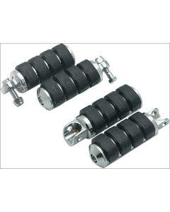 Kuryakyn Chrome Large ISO -Pegs with Male Mount Adapters Harley Goldwing Indian