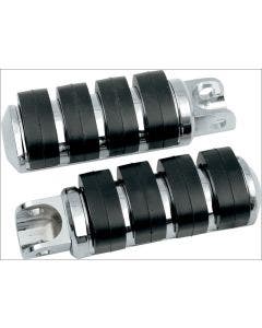 Kuryakyn Chrome Large ISO-Pegs with Bullet Style Female Mount Adapters Universal