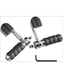 Kuryakyn Chrome ISO-Stirrups with Small ISO-Pegs Universal Fitment