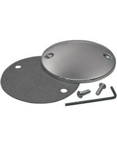 Drag Chrome 2 Hole Spherical Radius Points Ignition Cover Harley EVO & XL