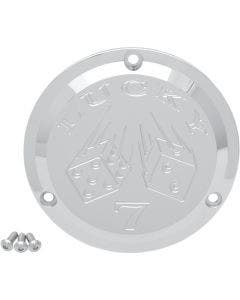 Joker Machine Chrome Lucky 7 3 Hole Derby Cover for Harley Big Twin 70-98