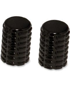 Pro Pad Black Finish 2 Long Billet Docking Hardware Station Covers for Harley 