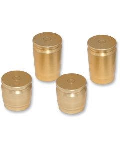 Pro Pad Brass Finish 4 Piece Billet Docking Hardware Station Covers for Harley 