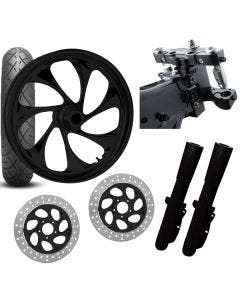 RC 26 Drifter Black Wheel Tire Neck Rake Front End Package Harley Dual Disc 