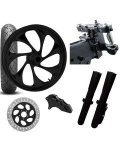 RC 26 Drifter Black Wheel Tire Neck Rake Front End Package Harley Single Side