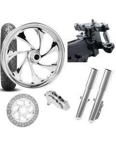 RC 26 Drifter Chrome Wheel Tire Neck Rake Front End Package Harley Single Side