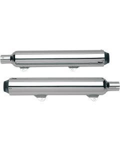 Kerker Chrome 3.5" Slip On Mufflers for Harley Touring 10-15