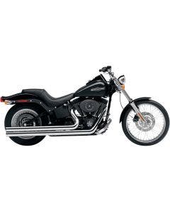 Cobra 6950T Chrome Speedster Long 2 into 2 Full Exhaust Harley Softail FXST FLST 86-06