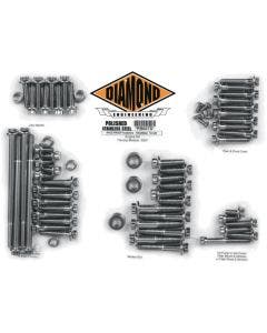Diamond Engineering 12 Point Polished Stainless Steel Engine Bolt Kit FLH 07-15 | PB607S