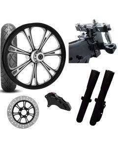 RC 26 Epic Eclipse Wheel Tire Neck Rake Front End Package Harley Single Side